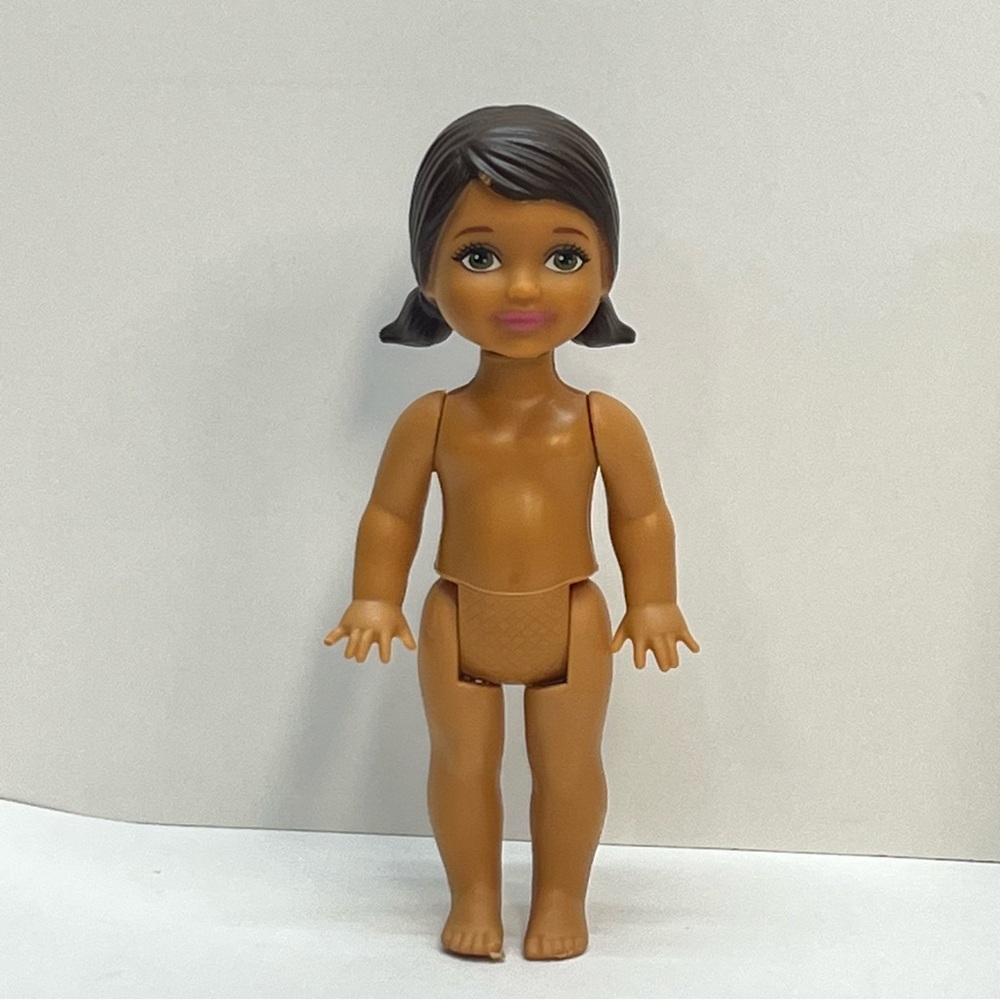 mattel kelly doll 4 inch pig tails replacement doll house tan dark hair